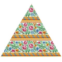 Flower Fabric Fabric Design Fabric Pattern Art Wooden Puzzle Triangle by Ravend