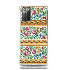 Flower Fabric Fabric Design Fabric Pattern Art Samsung Galaxy Note 20 Tpu Uv Case