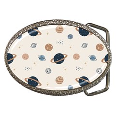 Space Planets Art Pattern Design Wallpaper Belt Buckles by Ravend