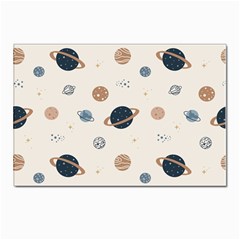 Space Planets Art Pattern Design Wallpaper Postcard 4 x 6  (pkg Of 10) by Ravend