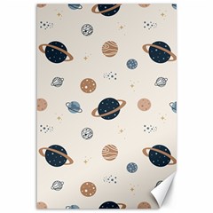 Space Planets Art Pattern Design Wallpaper Canvas 12  X 18  by Ravend