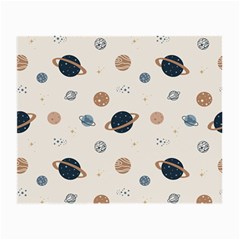 Space Planets Art Pattern Design Wallpaper Small Glasses Cloth (2 Sides) by Ravend