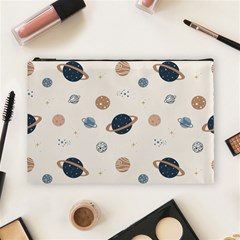 Space Planets Art Pattern Design Wallpaper Cosmetic Bag (large) by Ravend