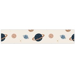 Space Planets Art Pattern Design Wallpaper Large Premium Plush Fleece Scarf  by Ravend