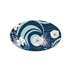 Flowers Pattern Floral Ocean Abstract Digital Art Sticker Oval (100 Pack) by Ravend