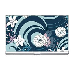 Flowers Pattern Floral Ocean Abstract Digital Art Business Card Holder by Ravend