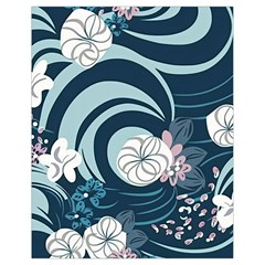 Flowers Pattern Floral Ocean Abstract Digital Art Drawstring Bag (small) by Ravend