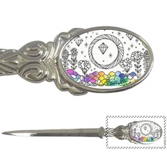 Rainbow Fun Cute Minimal Doodle Drawing Letter Opener by Ravend