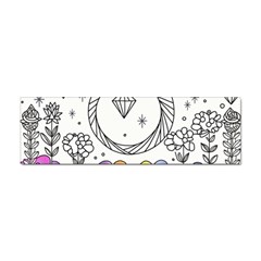 Rainbow Fun Cute Minimal Doodle Drawing Sticker (bumper) by Ravend