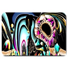 Garden Flower Nature Digital Art Abstract Large Doormat