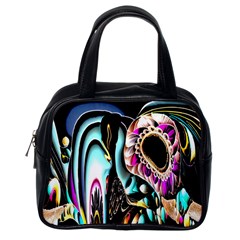 Garden Flower Nature Digital Art Abstract Classic Handbag (One Side)