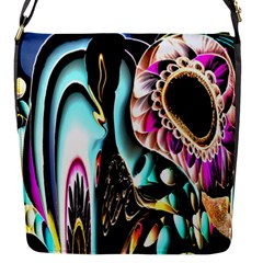 Garden Flower Nature Digital Art Abstract Flap Closure Messenger Bag (S)