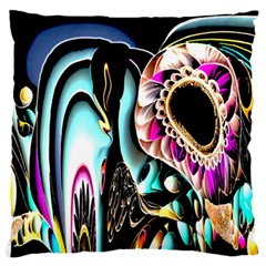 Garden Flower Nature Digital Art Abstract Standard Premium Plush Fleece Cushion Case (One Side)