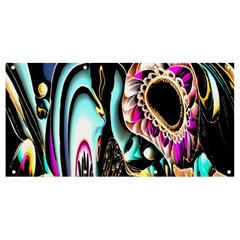 Garden Flower Nature Digital Art Abstract Banner and Sign 8  x 4 