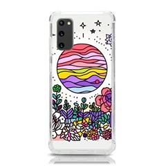 Rainbow Fun Cute Minimal Doodle Drawing Unique Samsung Galaxy S20 6 2 Inch Tpu Uv Case by Ravend