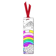 Rainbow Fun Cute Minimal Doodle Drawing Art Small Book Marks by Ravend