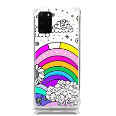 Rainbow Fun Cute Minimal Doodle Drawing Art Samsung Galaxy S20plus 6 7 Inch Tpu Uv Case by Ravend