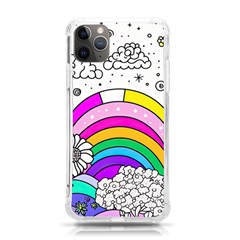 Rainbow Fun Cute Minimal Doodle Drawing Art Iphone 11 Pro Max 6 5 Inch Tpu Uv Print Case