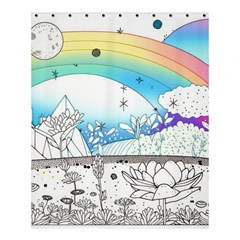 Rainbow Fun Cute Minimal Doodle Drawing Arts Shower Curtain 60  X 72  (medium)  by Ravend