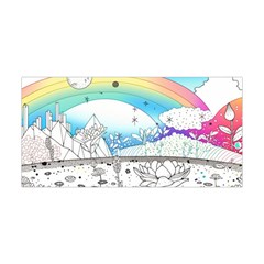 Rainbow Fun Cute Minimal Doodle Drawing Arts Yoga Headband by Ravend