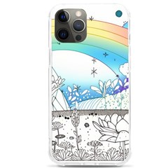 Rainbow Fun Cute Minimal Doodle Drawing Arts Iphone 12 Pro Max Tpu Uv Print Case