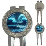 Moonlight High Tide Storm Tsunami Waves Ocean Sea 3-in-1 Golf Divots Front