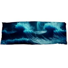 Moonlight High Tide Storm Tsunami Waves Ocean Sea Body Pillow Case (dakimakura) by Ravend