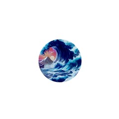 Storm Tsunami Waves Ocean Sea Nautical Nature 1  Mini Magnets