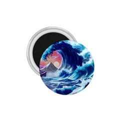 Storm Tsunami Waves Ocean Sea Nautical Nature 1.75  Magnets