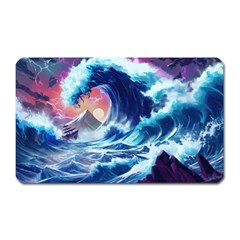 Storm Tsunami Waves Ocean Sea Nautical Nature Magnet (Rectangular)