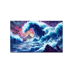 Storm Tsunami Waves Ocean Sea Nautical Nature Sticker Rectangular (10 Pack)