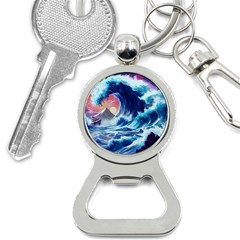 Storm Tsunami Waves Ocean Sea Nautical Nature Bottle Opener Key Chain