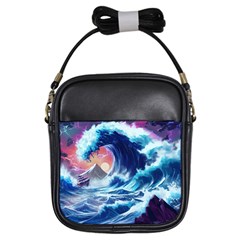 Storm Tsunami Waves Ocean Sea Nautical Nature Girls Sling Bag