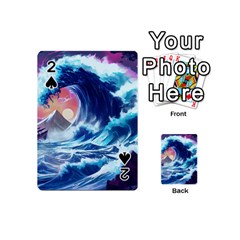 Storm Tsunami Waves Ocean Sea Nautical Nature Playing Cards 54 Designs (Mini)