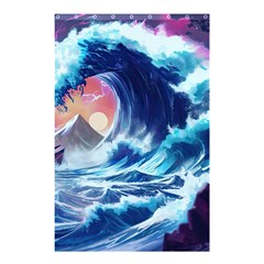 Storm Tsunami Waves Ocean Sea Nautical Nature Shower Curtain 48  X 72  (small)  by Ravend