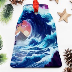 Storm Tsunami Waves Ocean Sea Nautical Nature Bell Ornament (Two Sides)