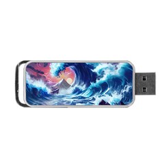 Storm Tsunami Waves Ocean Sea Nautical Nature Portable USB Flash (One Side)