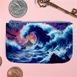 Storm Tsunami Waves Ocean Sea Nautical Nature Large Coin Purse Front