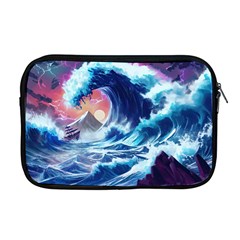 Storm Tsunami Waves Ocean Sea Nautical Nature Apple Macbook Pro 17  Zipper Case by Ravend