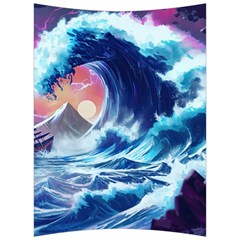 Storm Tsunami Waves Ocean Sea Nautical Nature Back Support Cushion