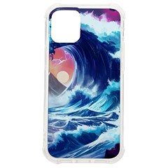 Storm Tsunami Waves Ocean Sea Nautical Nature Iphone 12 Mini Tpu Uv Print Case	 by Ravend