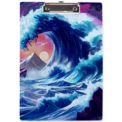 Storm Tsunami Waves Ocean Sea Nautical Nature A4 Acrylic Clipboard