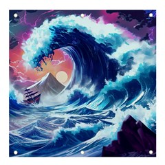 Storm Tsunami Waves Ocean Sea Nautical Nature Banner and Sign 4  x 4 