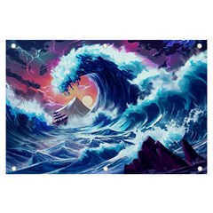 Storm Tsunami Waves Ocean Sea Nautical Nature Banner and Sign 6  x 4 