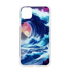 Storm Tsunami Waves Ocean Sea Nautical Nature Iphone 11 Tpu Uv Print Case by Ravend