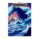 Storm Tsunami Waves Ocean Sea Nautical Nature A5 Acrylic Clipboard Front