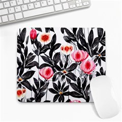 Beautiful Elegant Botanical Flowers Large Mousepad by GardenOfOphir