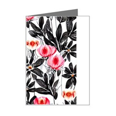 Beautiful Elegant Botanical Flowers Mini Greeting Card