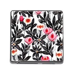 Beautiful Elegant Botanical Flowers Memory Card Reader (square 5 Slot) by GardenOfOphir