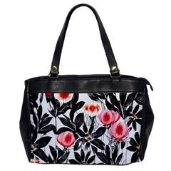 Beautiful Elegant Botanical Flowers Oversize Office Handbag by GardenOfOphir